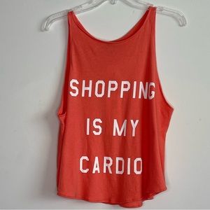 NWT Wildfox “Shopping Is My Cardio” Tank Sz Small